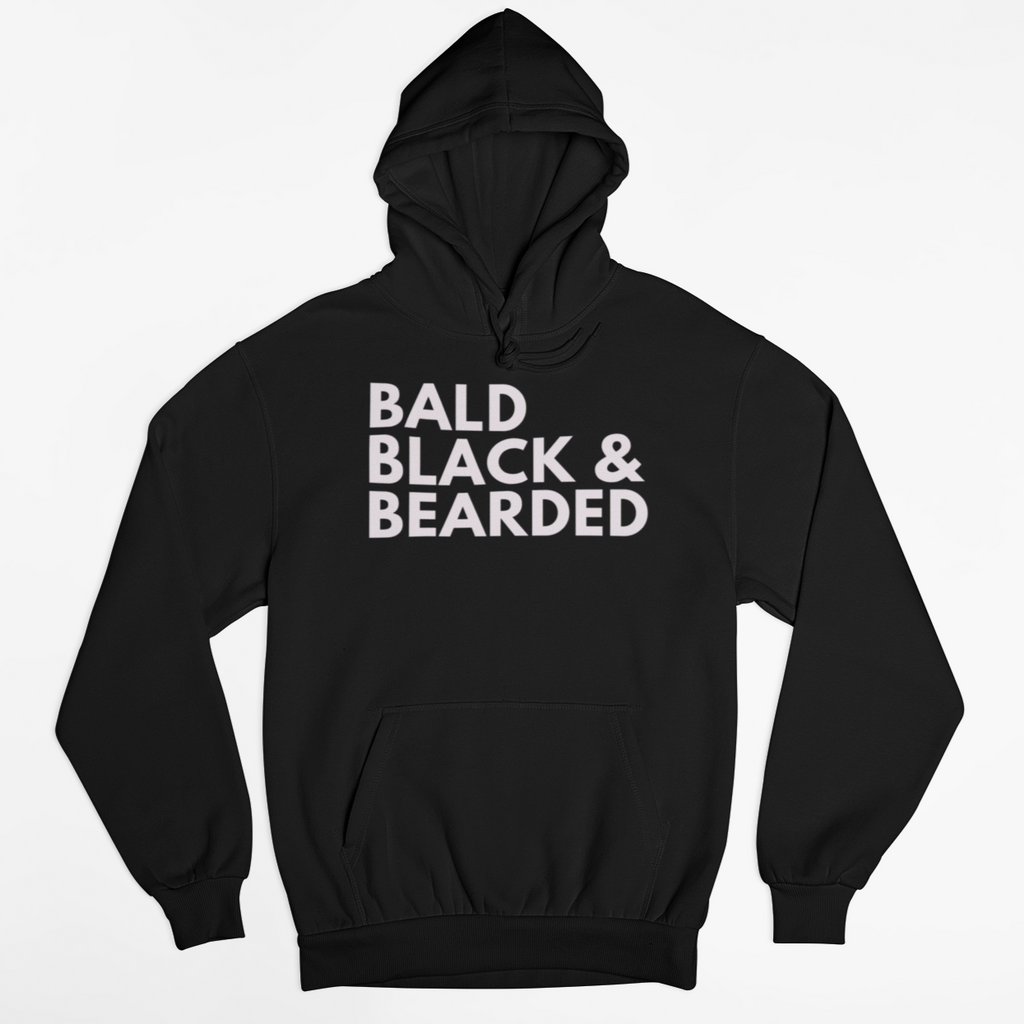 Bald, Black, and Bearded Hoodie